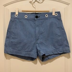 Rag & Bone High rise powder blue shorts